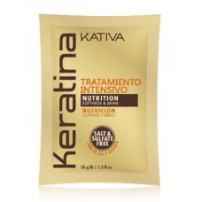 Интенсивный восстанавливающий уход с кератином для поврежденных и хрупких волос 35 гр, KERATINA, Kativa